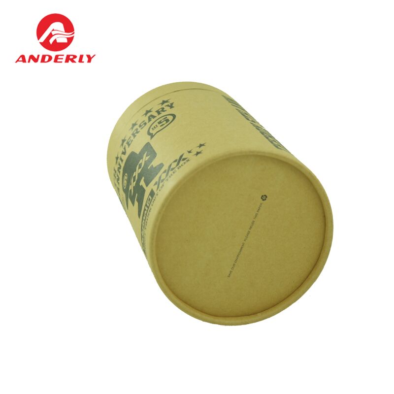 Custom Print Brown Kraft Paper T-shirt Packaging Tube Can